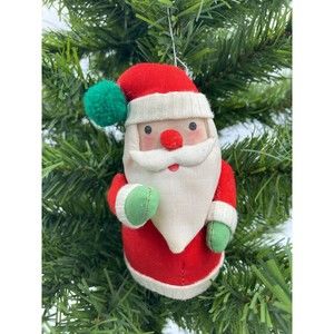 Santa Claus Christmas Ornament 4+ inches - Keepsake Vtg 50s 60s Décor